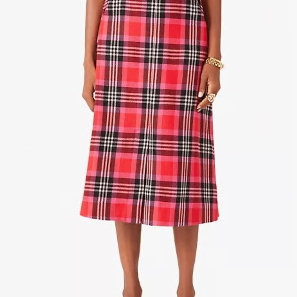 Kate Spade Foliage Plaid Skirt